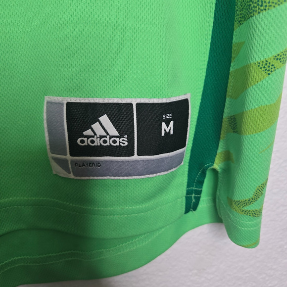 Adidas Mens Notre Dame Jersey Medium Green Fighting Irish Game Issued Basketball - Picture 3 of 10